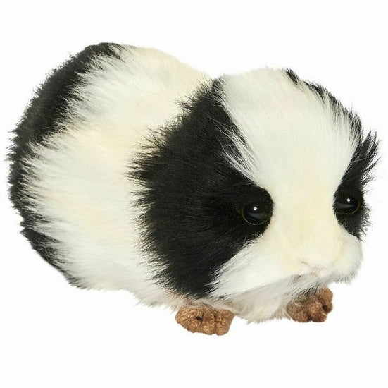 Peluche Cochon d'Inde noir et blanc 19cm