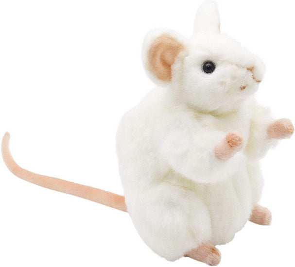 Peluche souris blanche 16cm