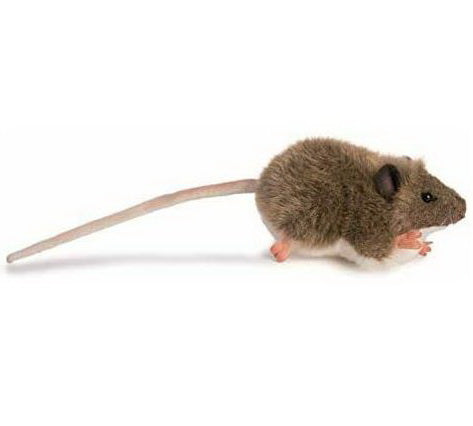 Peluche Souris brune 12cm