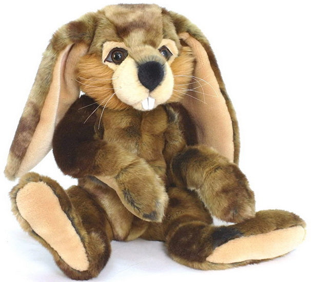 Peluche Lapin brun assis 30cm