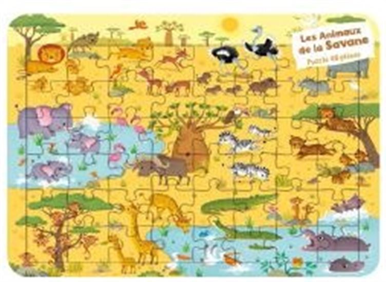 PUZZLE 48 PIECES LES ANIMAUX DE LA SAVANE