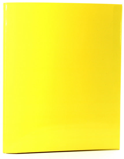 Duo-tang carton laminé avec pochettes jaune