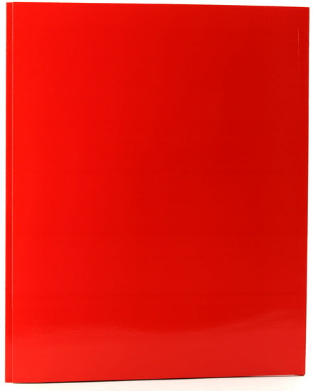 Duo-tang carton laminé avec pochettes rouge