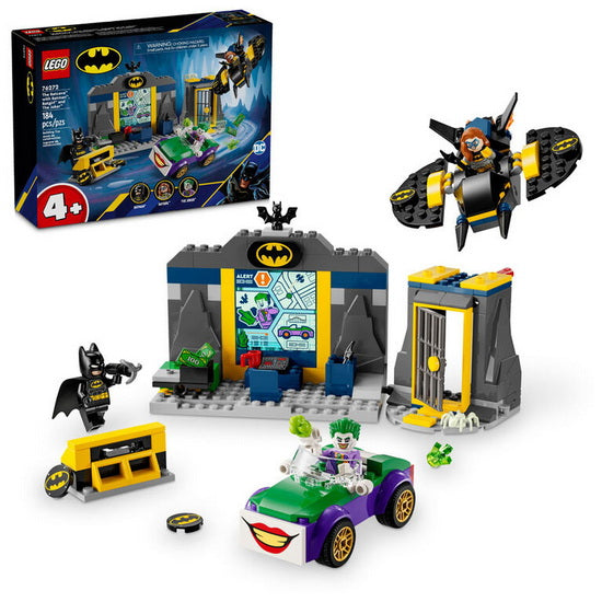 La Batcave avec Batman, Batgirl et le Joker