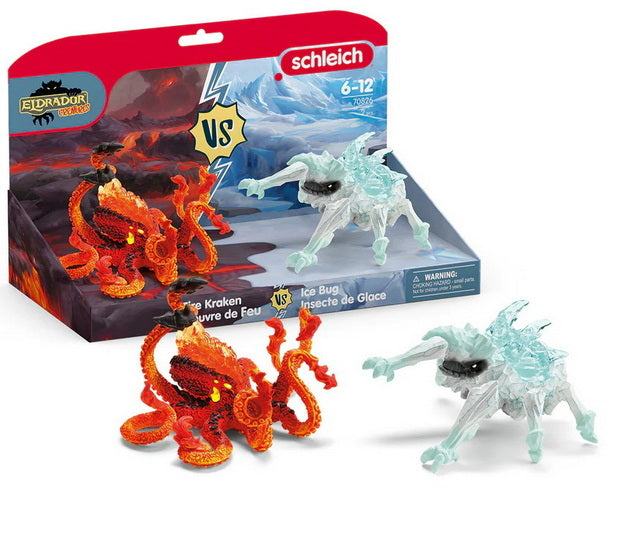 Figurines Insecte de glace contre Kraken de feu