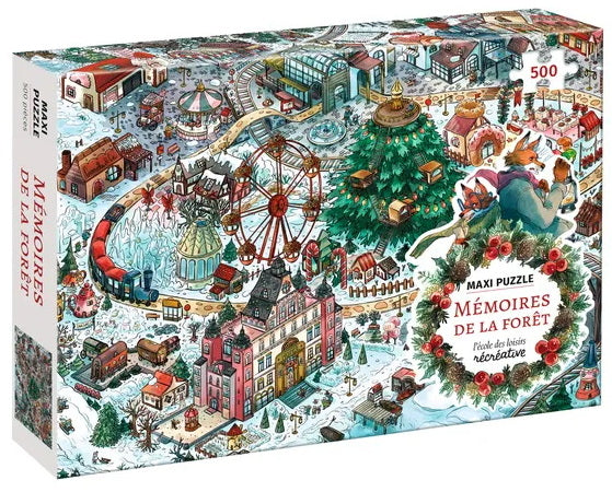 Mémoires de la forêt hiver : maxi puzzle 500 pcs