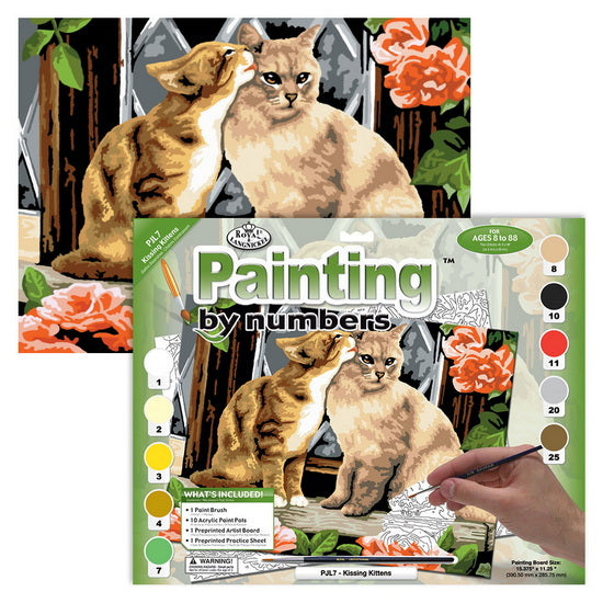 Peinture à numéros chats qui s'embrassent